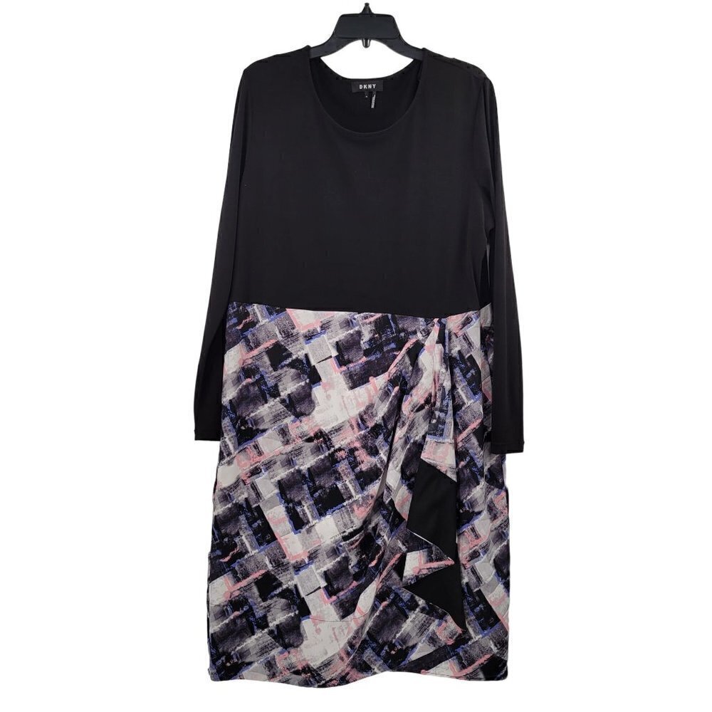 DKNY Black Abstract Dress